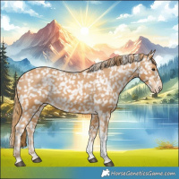 Horse Color:Chestnut Tobiano Snowflake Varnish