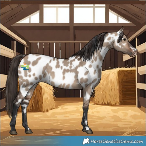 Horse Color:Brown Dun Near Leopard 