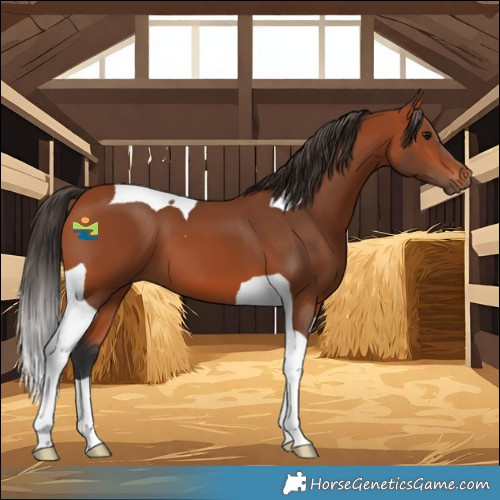 Horse Color:Bay Tobiano 