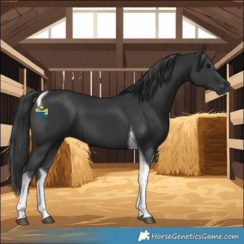 Horse Color:Black Tobiano 