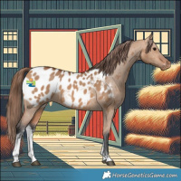 Horse Color:White Spotted Bay Dun Appaloosa 