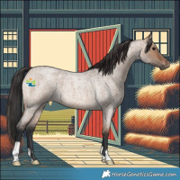Horse Color:Brown Roan Dun 