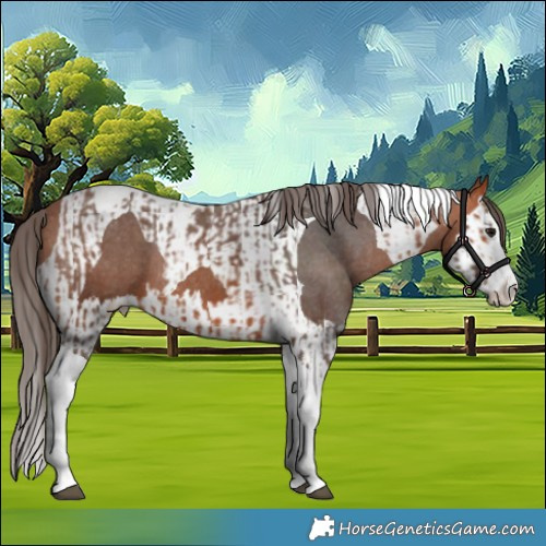 Horse Color:Bay Splash Tobiano Appaloosa  and Bay Splash Tobiano Appaloosa 