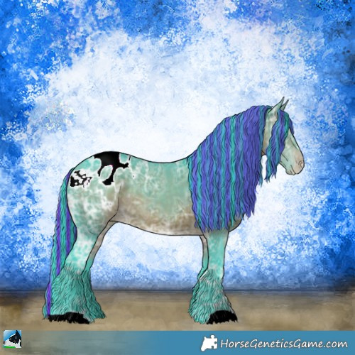 Horse Color:Painted Watercolor Brown Ice Appaloosa