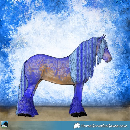 Horse Color:Painted Watercolor Brown Ice