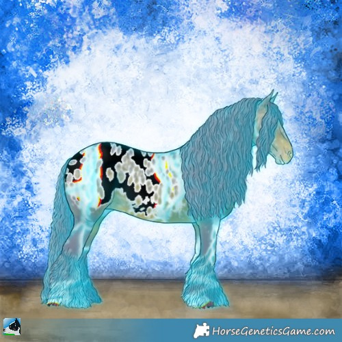 Horse Color:Thunderstruck Watercolor Bay Ice Appaloosa 