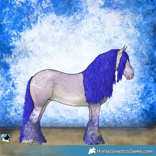 Horse Color:Watercolor Brown Ice Dun Rabicano