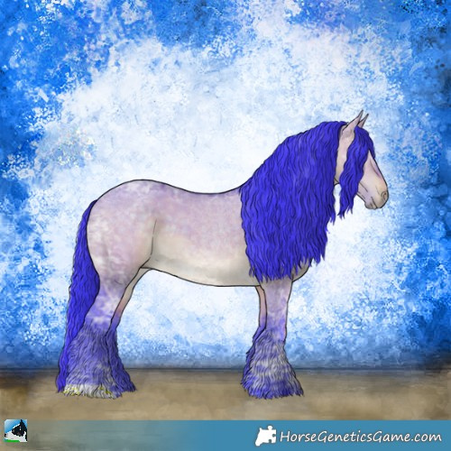 Horse Color:Watercolor Brown Ice Dun Rabicano 