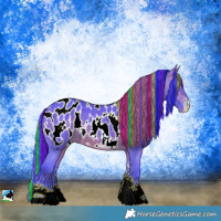 Horse Color:Painted Watercolor Bay Ice Sabino Blanket 