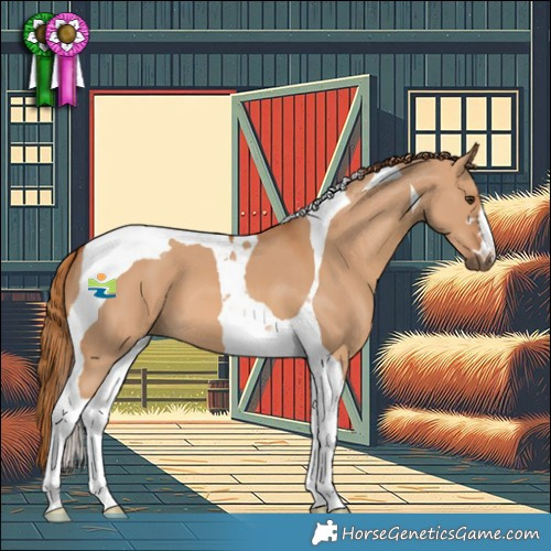 Horse Color:Red Dun Tobiano 