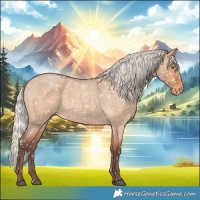 Horse Color:Silver Bay Roan Dun Appaloosa Rabicano