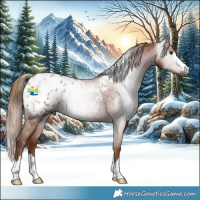 Horse Color:Gray Chestnut Blanket 