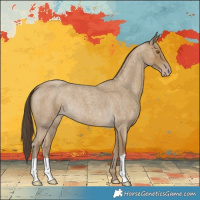 Horse Color:Classic Cream Champagne Roan 