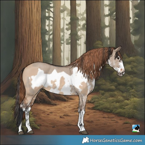 Horse Color:Bay Dun Sabino Rabicano  and Liver Red Dun Sabino Frame Rabicano 