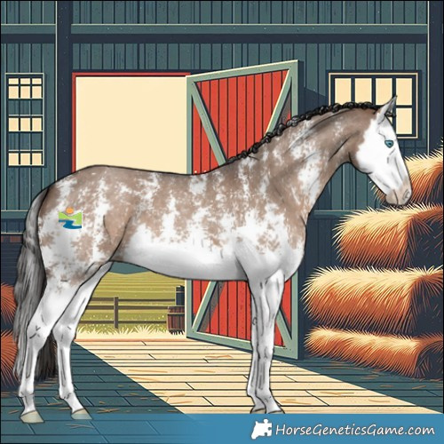 Horse Color:Liver Red Dun Sabino Splash 
