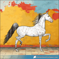 Horse Color:Gray Amber Champagne Roan Dun Near Leopard 