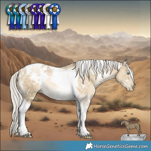 Horse Color:White Spotted Silver Buckskin Pearl Dun Tobiano Rabicano 