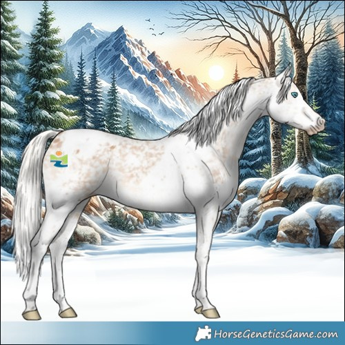 Horse Color:Gray Silver Smoky Creme Splash Tobiano Appaloosa 