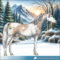 Horse Color:Gray Silver Smoky Creme Splash Tobiano Appaloosa 