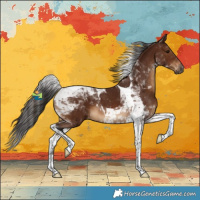 Horse Color:Gray Bay Tobiano Varnish 