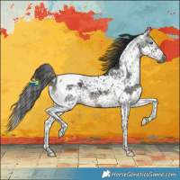 Horse Color:Gray Black Splash Tobiano Varnish 