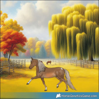 Horse Color:Chocolate Palomino Tobiano 