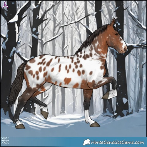 Horse Color:Brown Appaloosa