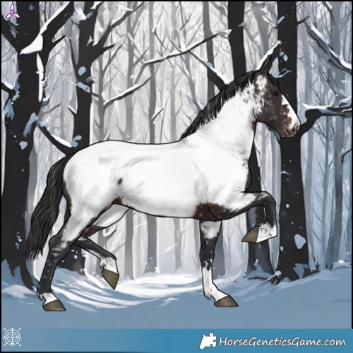 Horse Color:Brown Appaloosa