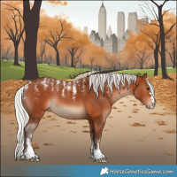 Horse Color:Powder White Silver Brown Rabicano 