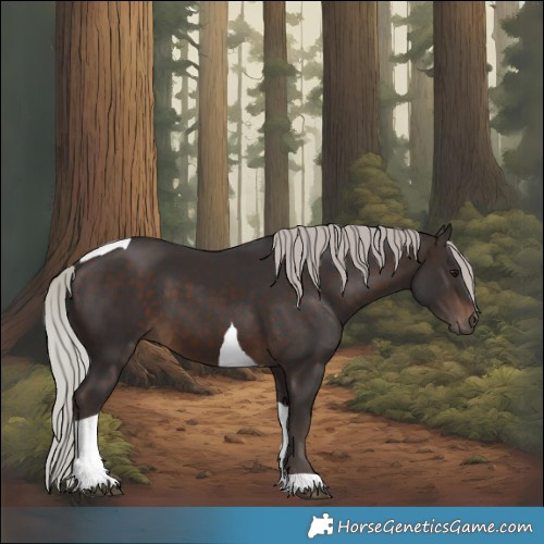 Horse Color:Silver Brown Tobiano 