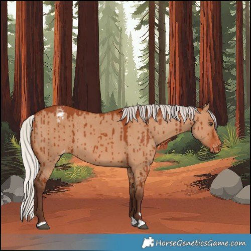 Horse Color:Silver Bay Dun Appaloosa Brindle 