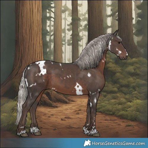 Horse Color:White Spotted Silver Black 