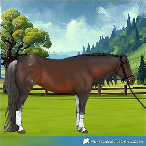 Horse Color:White Spotted Liver Chestnut Tobiano 