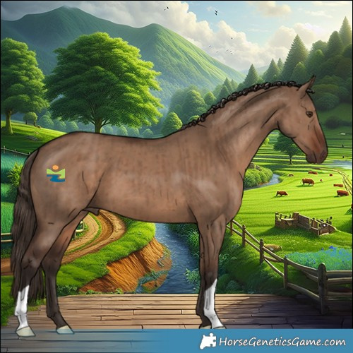 Horse Color:Liver Red Dun Brindle 