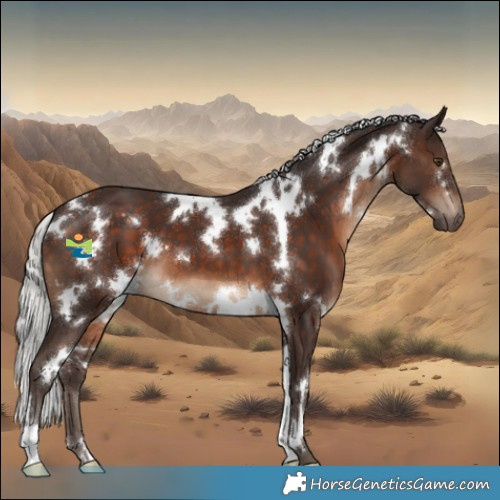 Horse Color:White Spotted Silver Brown 