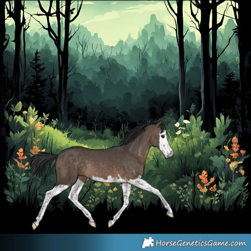 Horse Color:Brown Dun Splash Rabicano