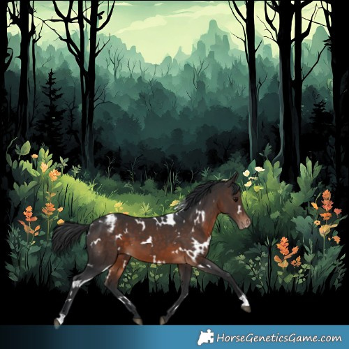 Horse Color:White Spotted Brown Appaloosa 