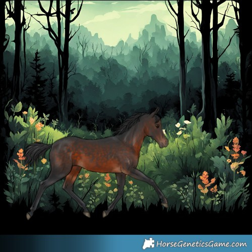 Horse Color:Brown Rabicano 