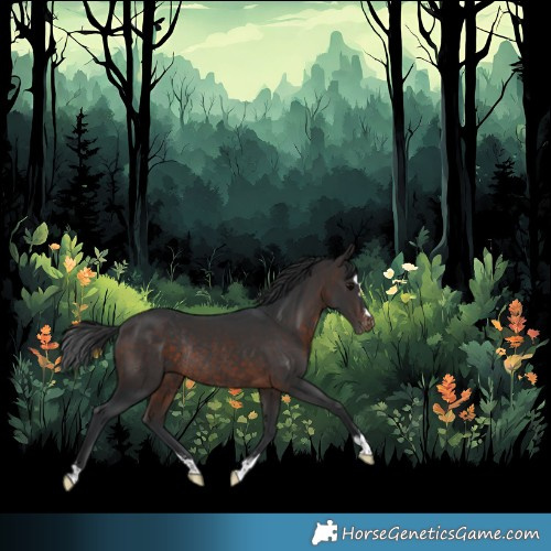 Horse Color:Brown Appaloosa Rabicano 