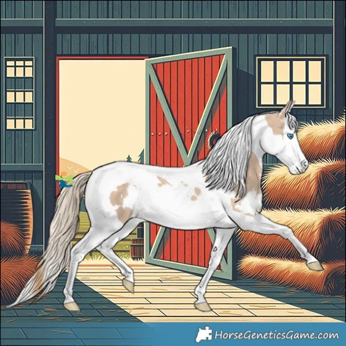 Horse Color:White Spotted Perlino Splash Tobiano 