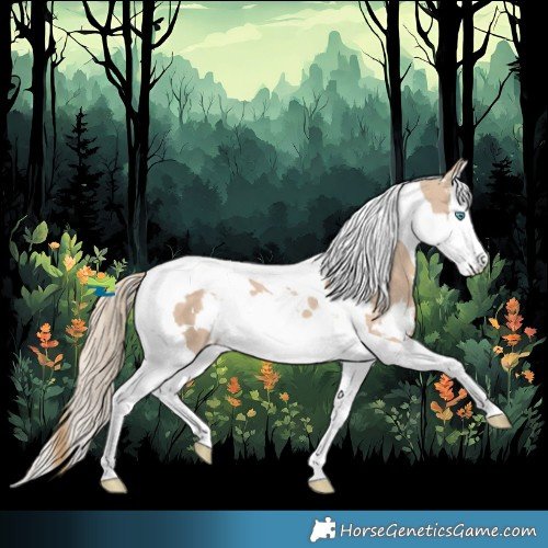 Horse Color:White Spotted Perlino Splash Tobiano 