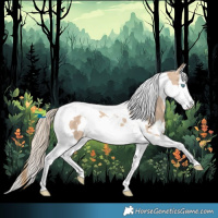 Horse Color:White Spotted Perlino Splash Tobiano 