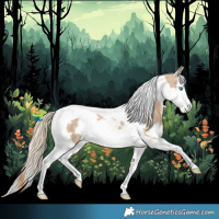 Horse Color:White Spotted Perlino Splash Tobiano