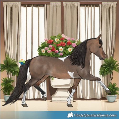 Horse Color:Bay Dun Tobiano 
