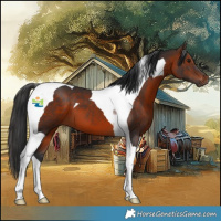 Horse Color:Brown Tobiano 