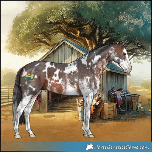 Horse Color:White Spotted Bay Splash 