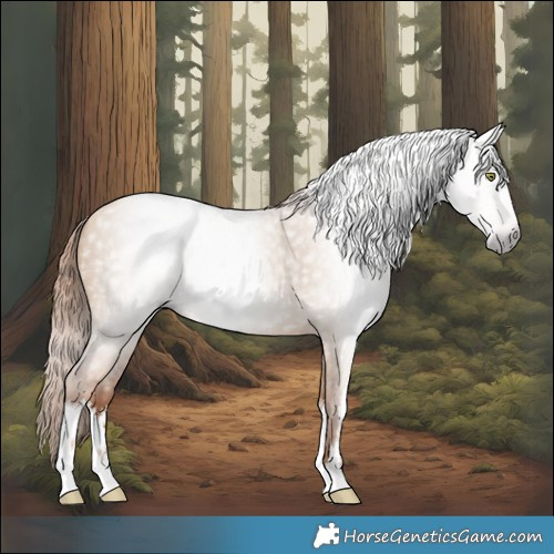 Horse Color:Gray White Spotted Gold Champagne Dun 