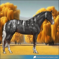 Horse Color:Powder White Liver Chestnut Mushroom 