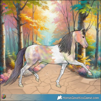 Horse Color:Nacre Buckskin Tobiano 