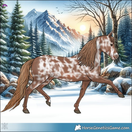 Horse Color:Chestnut Ice Rabicano